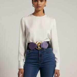 Gary Gail Belt Vintage Purple and Gold